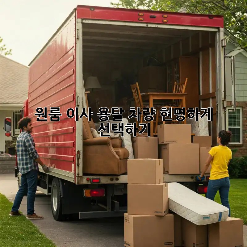 원룸 이사, 용달 차량 현명하게 선택하기!