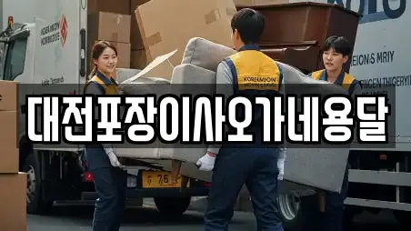 대전포장이사오가네용달