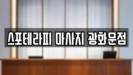 스포테라피 마사지 광화문점