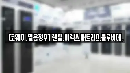 (코웨이,얼음정수기렌탈,비렉스,매트리스,룰루비데,