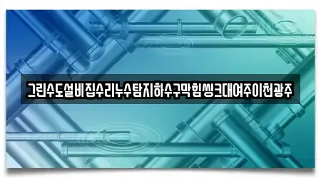 그린수도설비집수리누수탐지하수구막힘씽크대여주이천광주