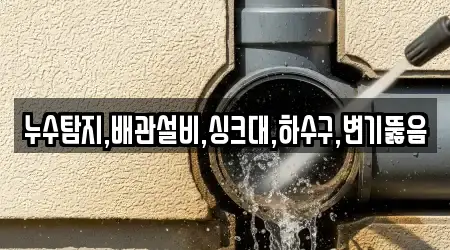 누수탐지,배관설비,싱크대,하수구,변기뚫음