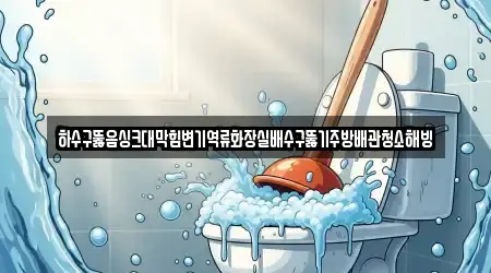 하수구뚫음싱크대막힘변기역류화장실배수구뚫기주방배관청소해빙