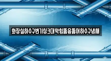 화장실하수구변기싱크대막힘뚫음뚫어하수구냄새