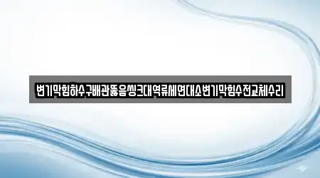 변기막힘하수구배관뚫음씽크대역류세면대소변기막힘수전교체수리
