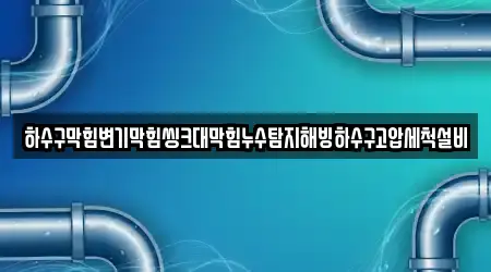 하수구막힘변기막힘씽크대막힘누수탐지해빙하수구고압세척설비