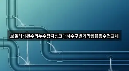 보일러배관수리누수탐지싱크대하수구변기막힘뚫음수전교체