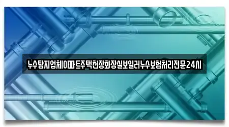 누수탐지업체아파트주택천장화장실보일러누수보험처리전문24시