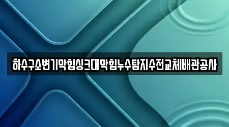하수구소변기막힘싱크대막힘누수탐지수전교체배관공사