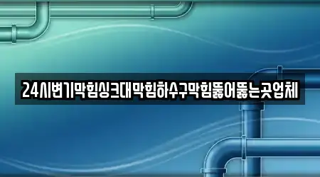 24시변기막힘싱크대막힘하수구막힘뚫어뚫는곳업체