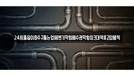 24시뚫음이하수구뚫는업체변기막힘배수관막힘싱크대역류고압세척