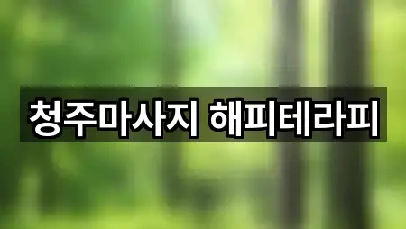 청주마사지 해피테라피