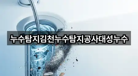 누수탐지김천누수탐지공사대성누수