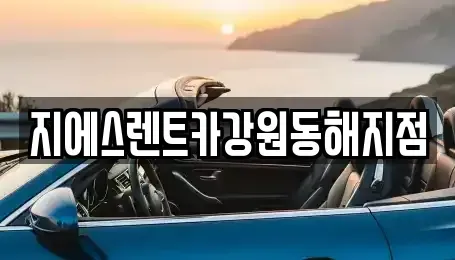 강원 동해시 쇄운동 렌트카 전문 지에스렌트카강원동해지점