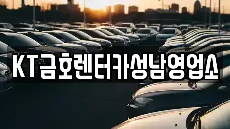 경기도 성남시 수정구 수진동 렌트카 전문 KT금호렌터카성남영업소