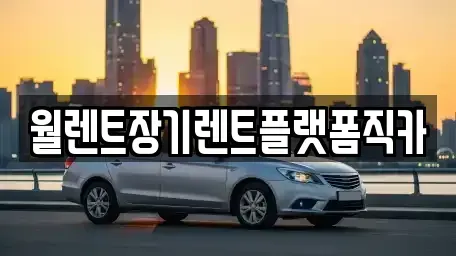 경기도 이천시 증일동 장기렌트카 전문 월렌트장기렌트플랫폼직카