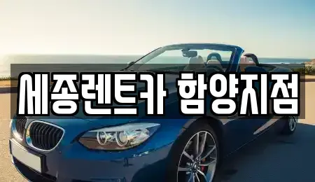 경남 산청군 렌트카 전문 세종렌트카 함양지점