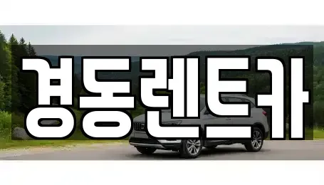 대구 중구 동성로3가 렌트카 전문 경동렌트카